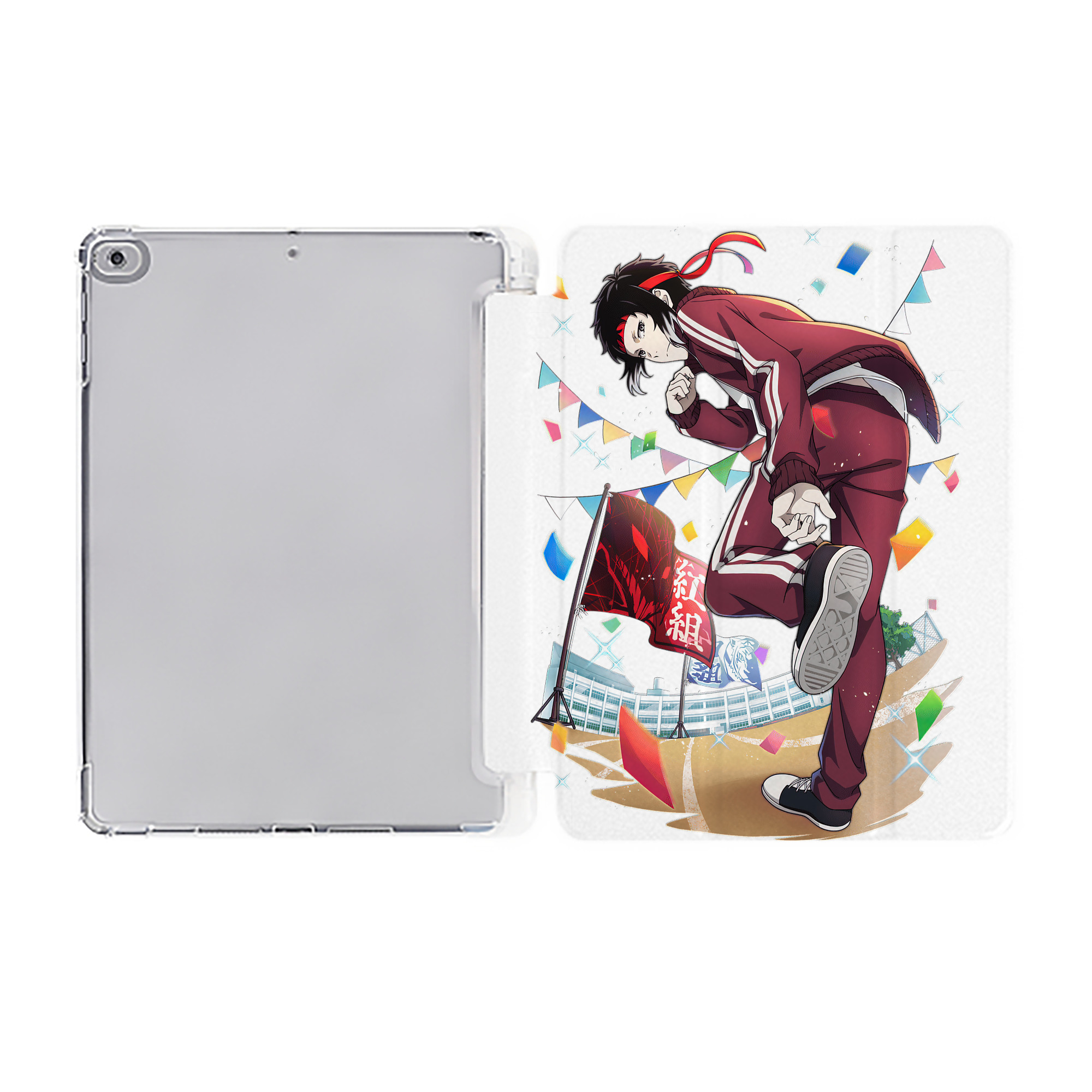 （画像用） 文豪ストレイドッグス Bungo Stray Dogs IPad ケース ペン収納付き 三つ折りスタンド PUレザー×シリコン 対応機種9.5/10.5/10.9インチ